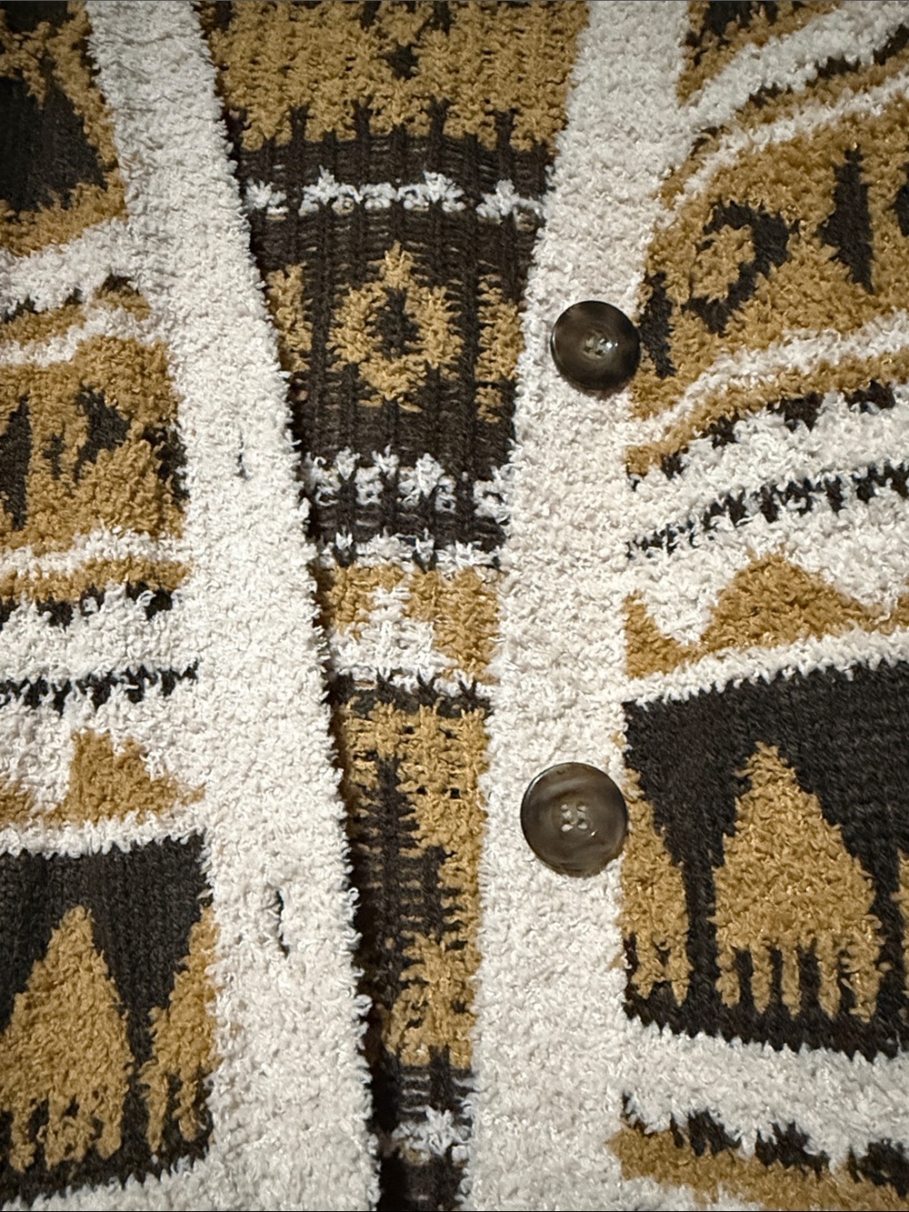 Oversized Boho Button Front Cardigan - Picture 2 of 4